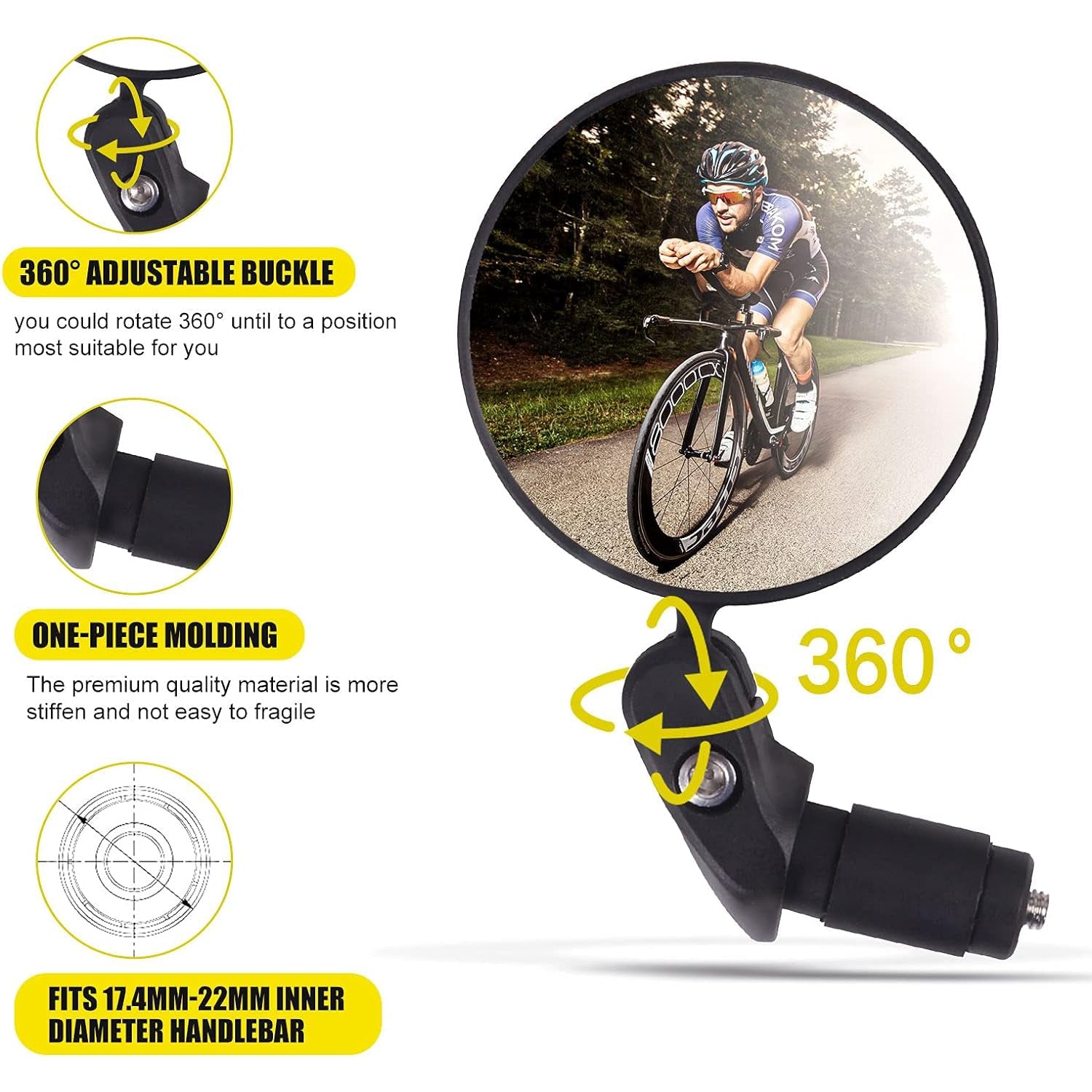 360° Rotatable Bike Mirror