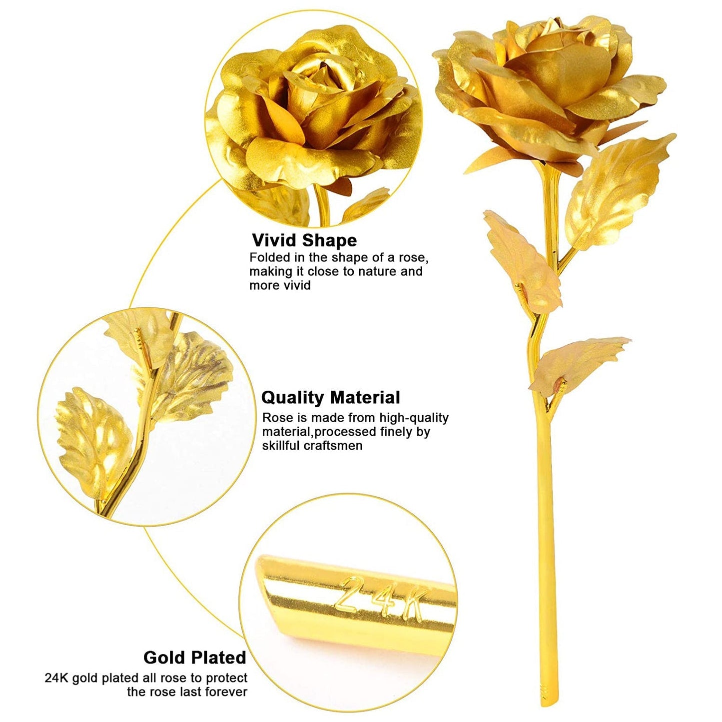 Gold Plated Rose With Premium Box