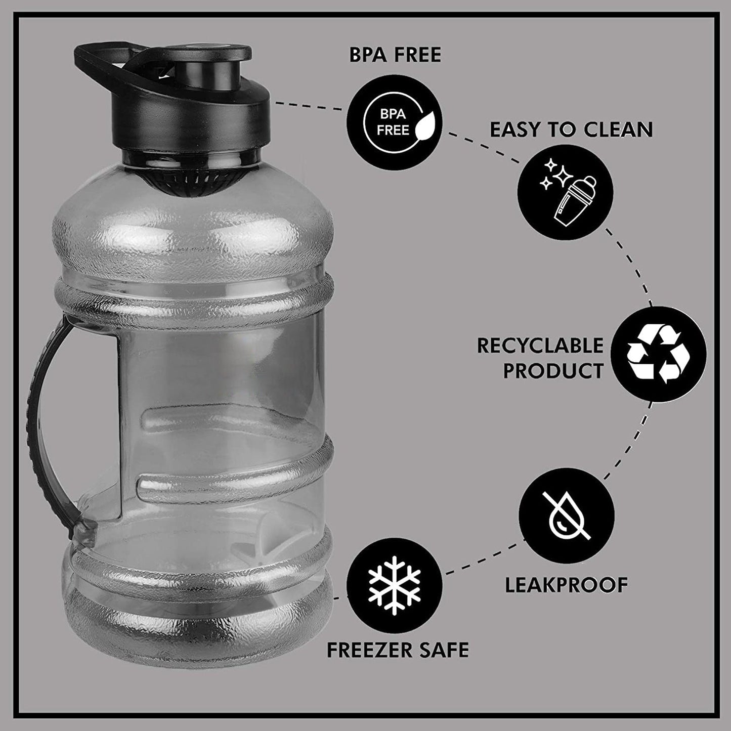 Sports Gym 1.5L Water Bottle