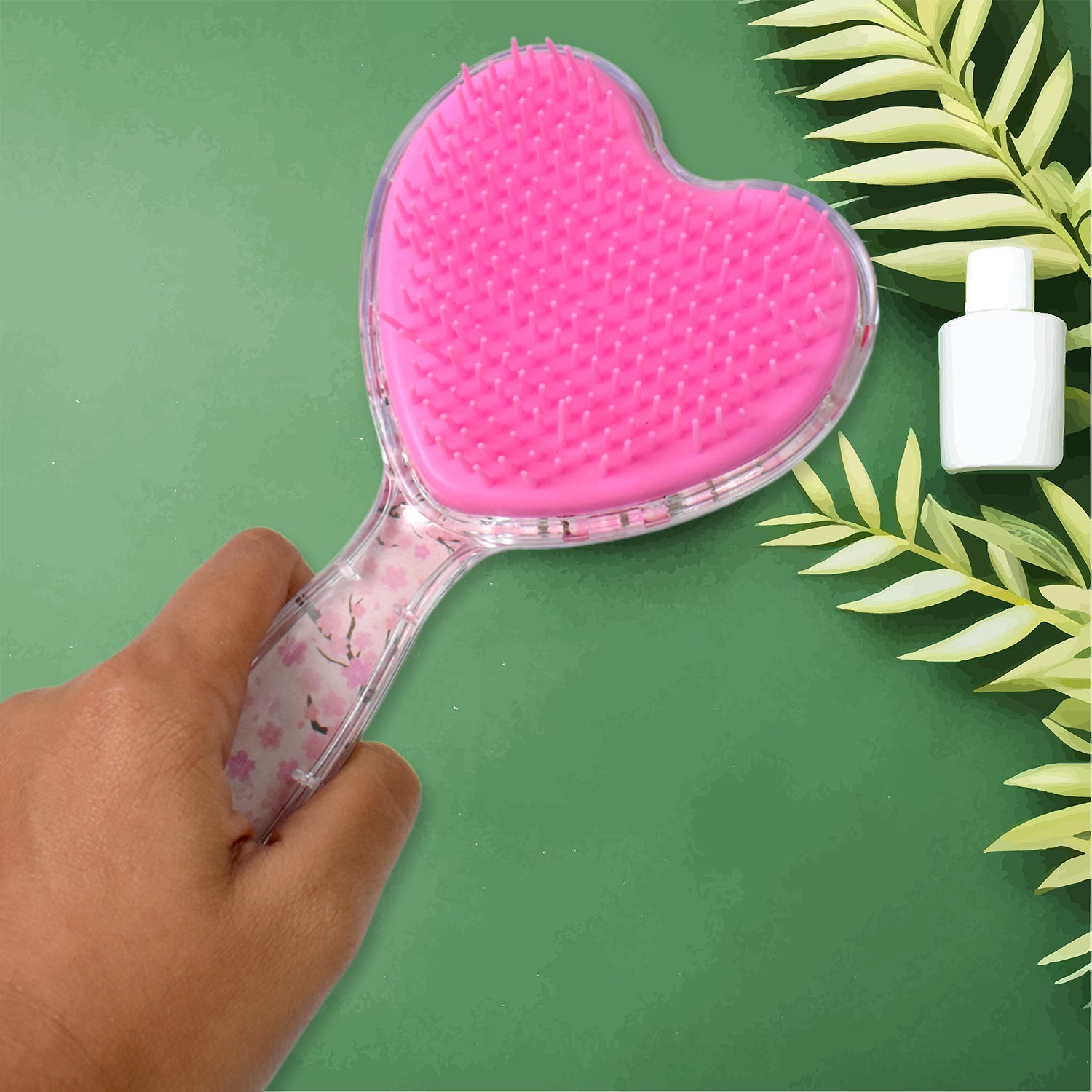 Heart Glitter Hair Brush