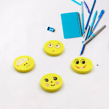 Emoji Smile Erasers Set