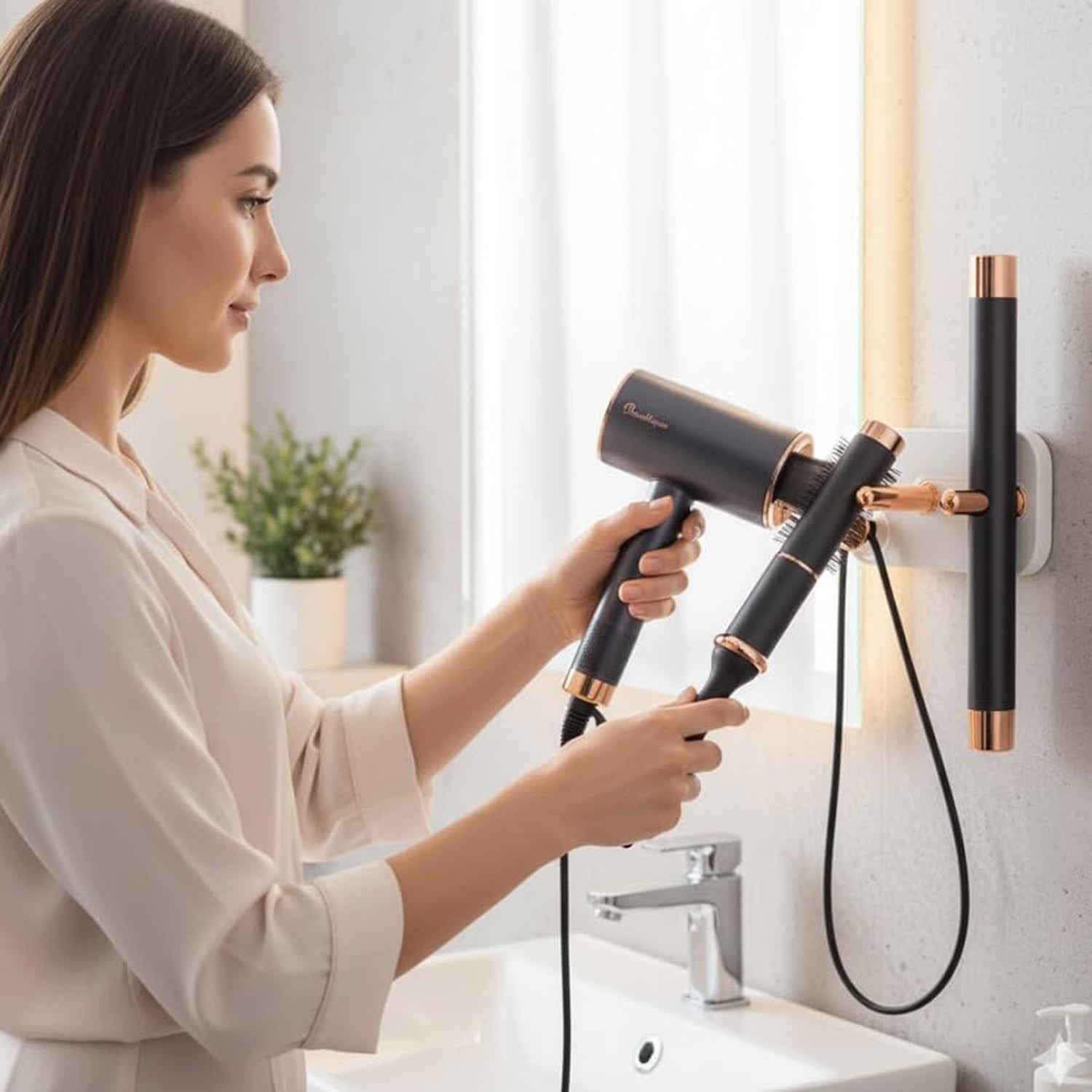 Self Adhesive Hair Dryer Wall Mount