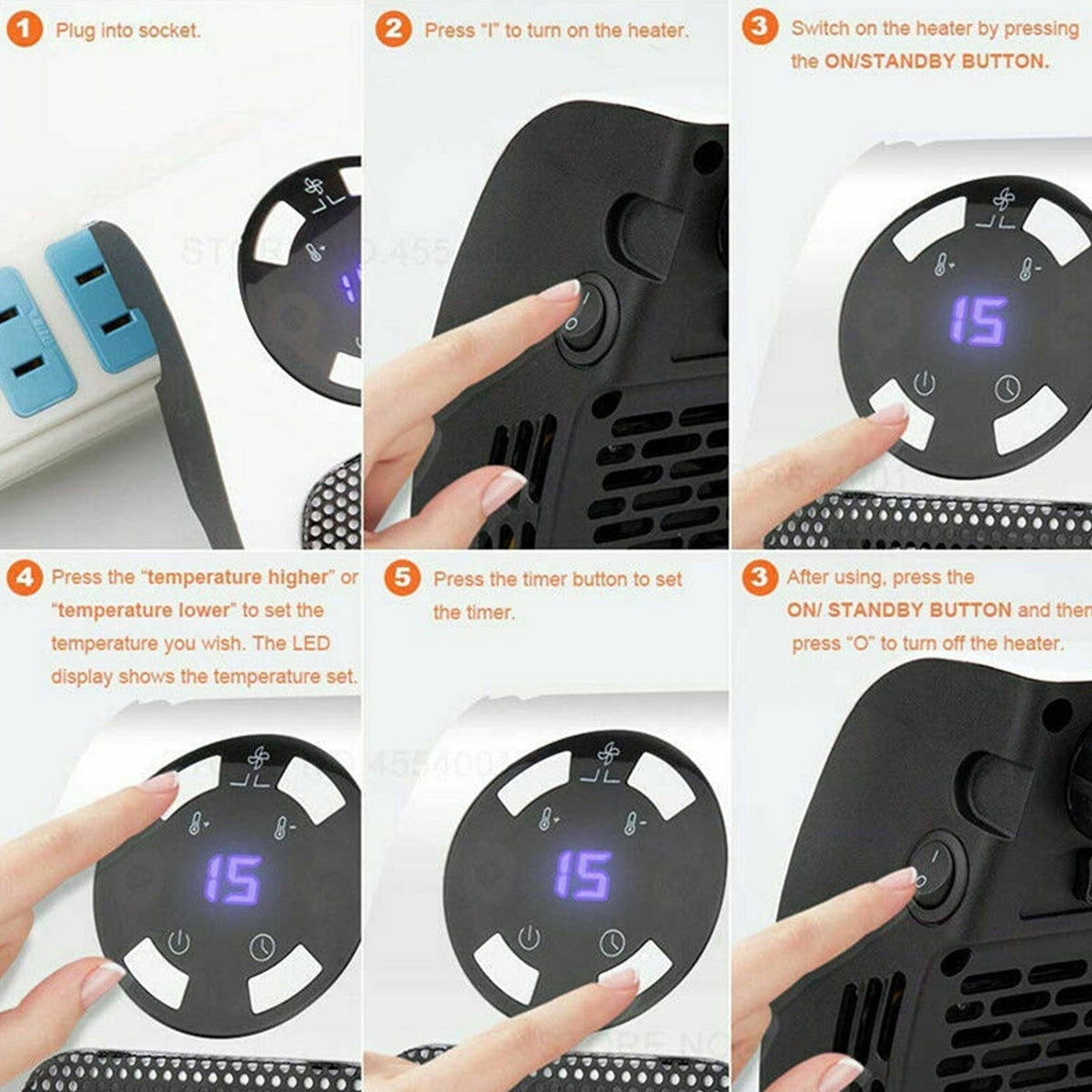 500W Portable Space Heater