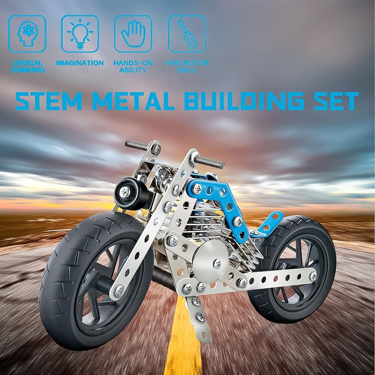 Metal Cruiser Motorcycle Construction Kit