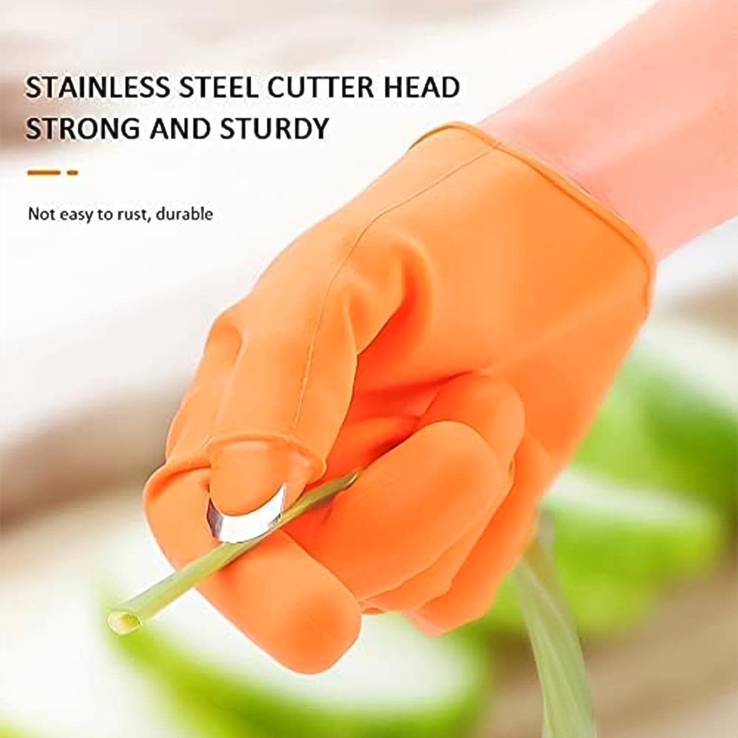 Right-Handed Silicone Thumb Cutter Gloves