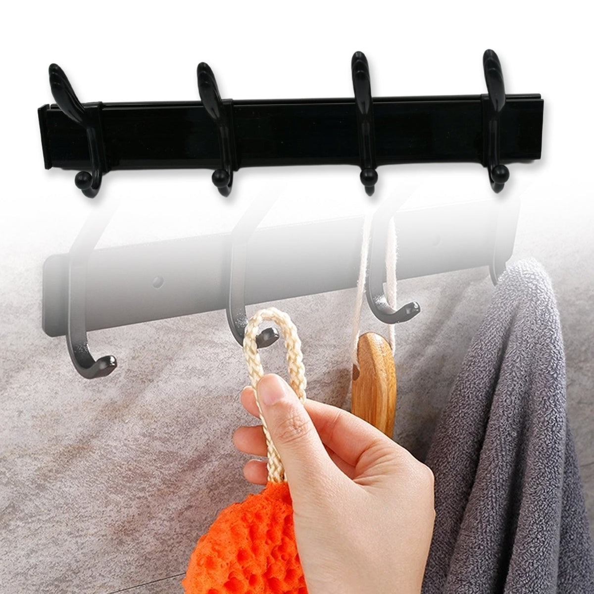 6-Hook Wall Rack