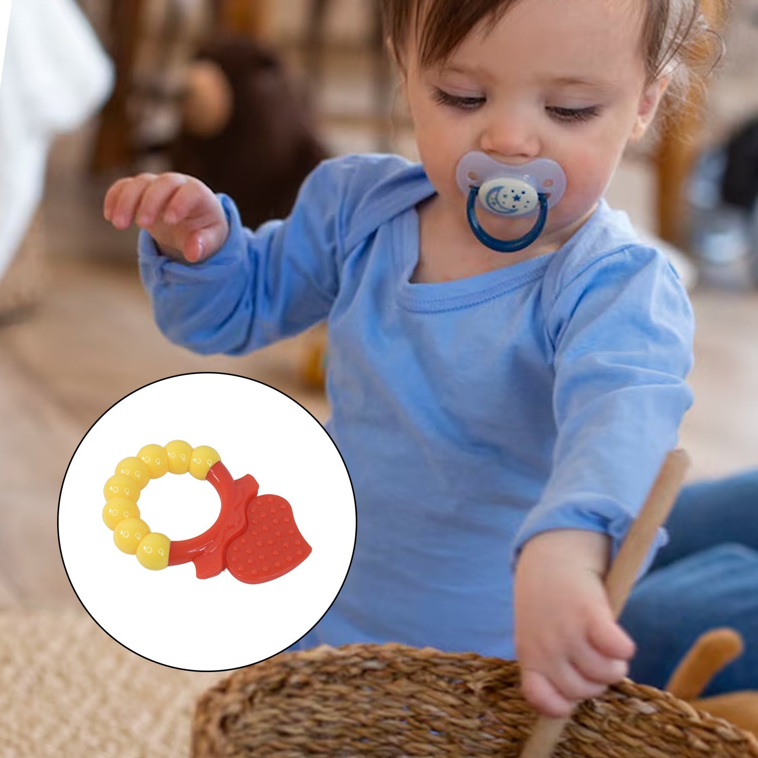 Textured Bear Teething Ring