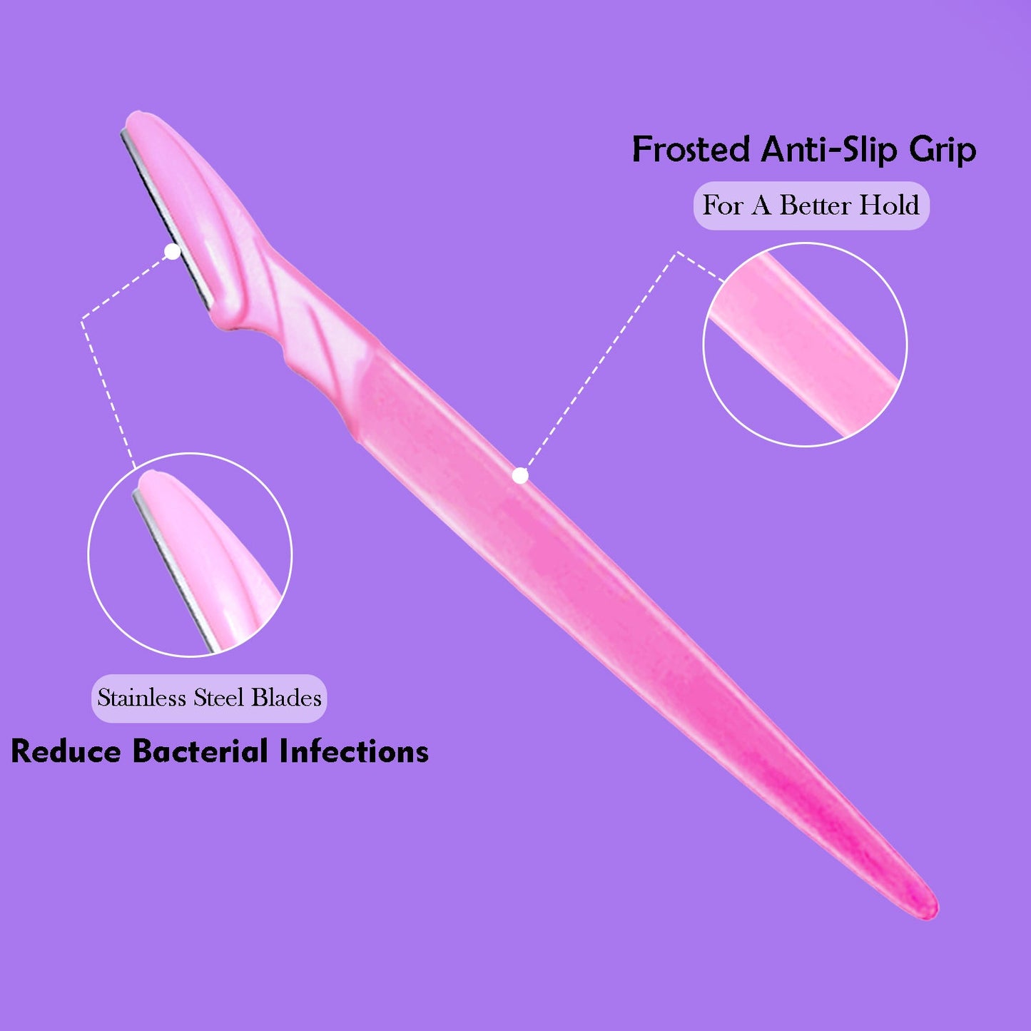 Painless Facial Hair Razors 3-Pack