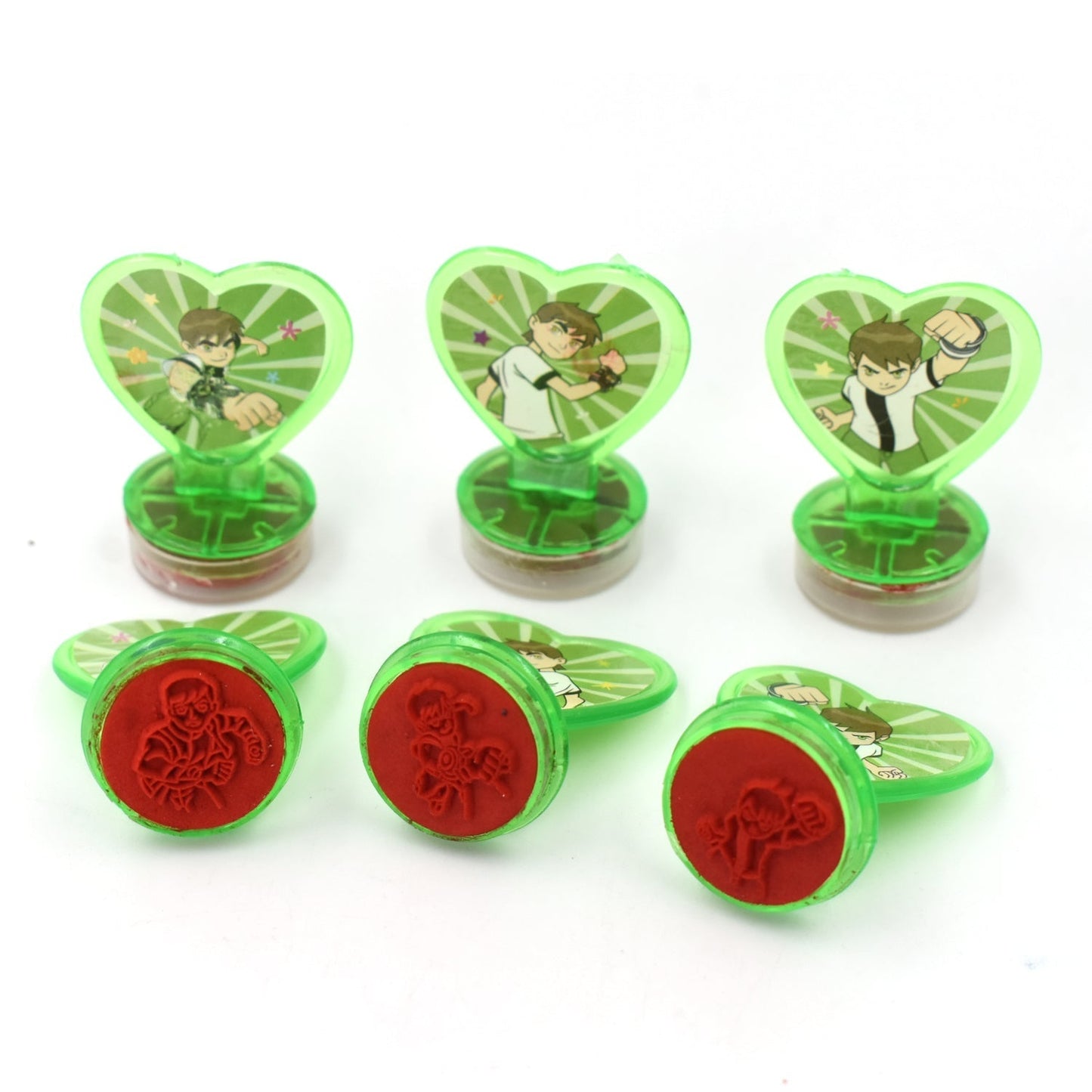 Ben 10 Heart Shape Stamps ( 6 Pcs)