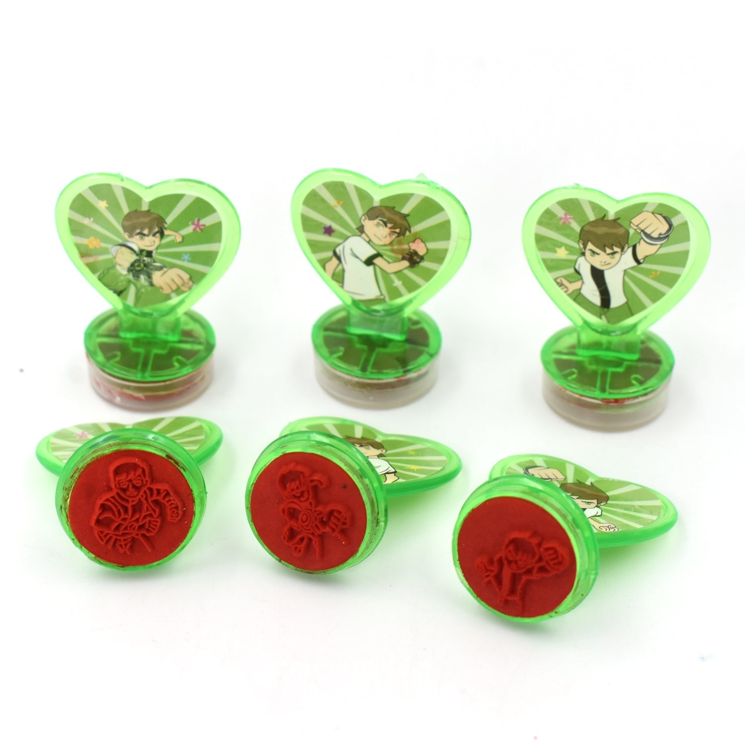 Ben 10 Heart Shape Stamps ( 6 Pcs)