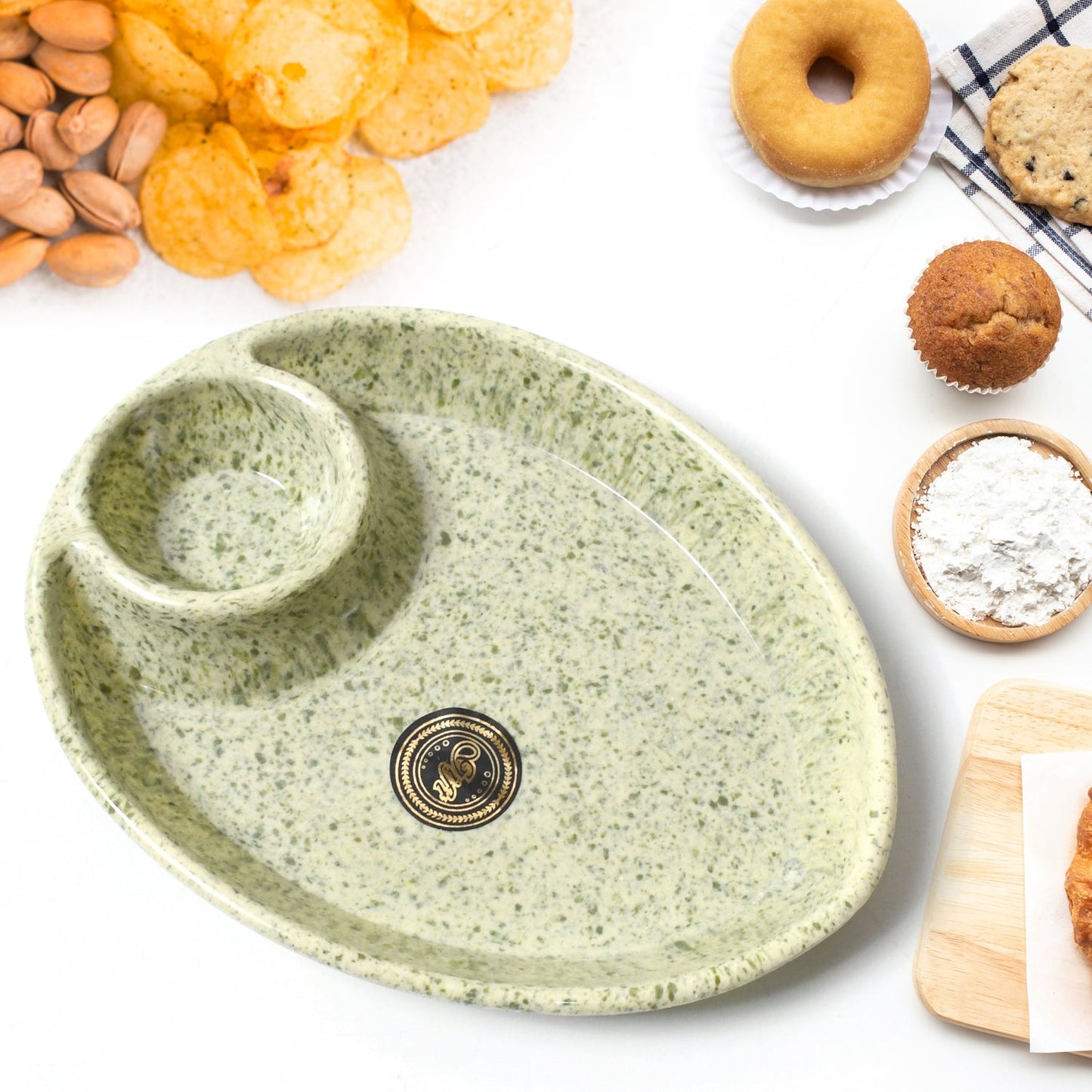 Ceramic Cup Set with Platter