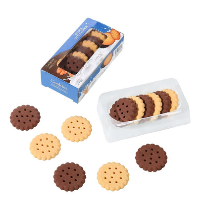 Biscuit Shape Erasers  (6 Pcs Set)