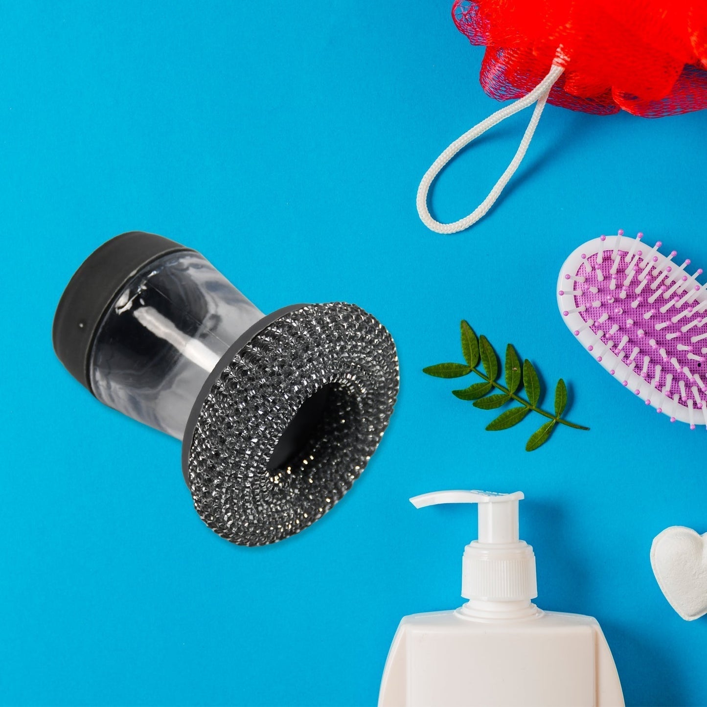 Soap Dispensing Palm Brush Washing Liquid