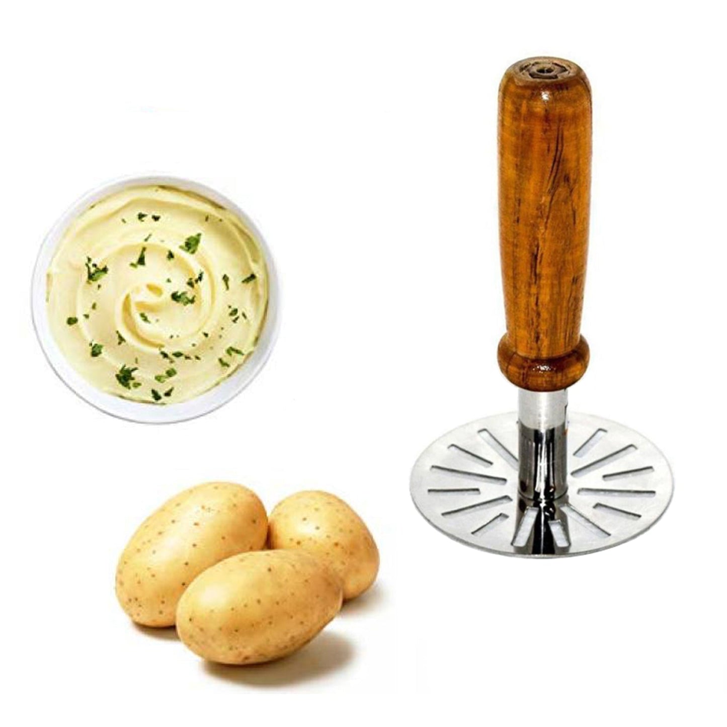 Wooden Paubhaji Masher