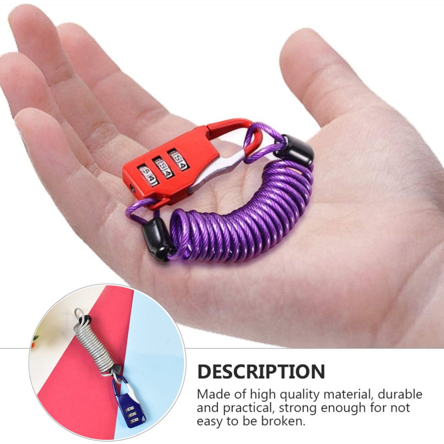Keyless Cable Combination Lock