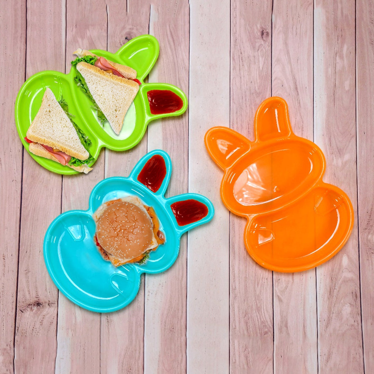 Rabbit Shape Kids Dish Set – 6 Pcs