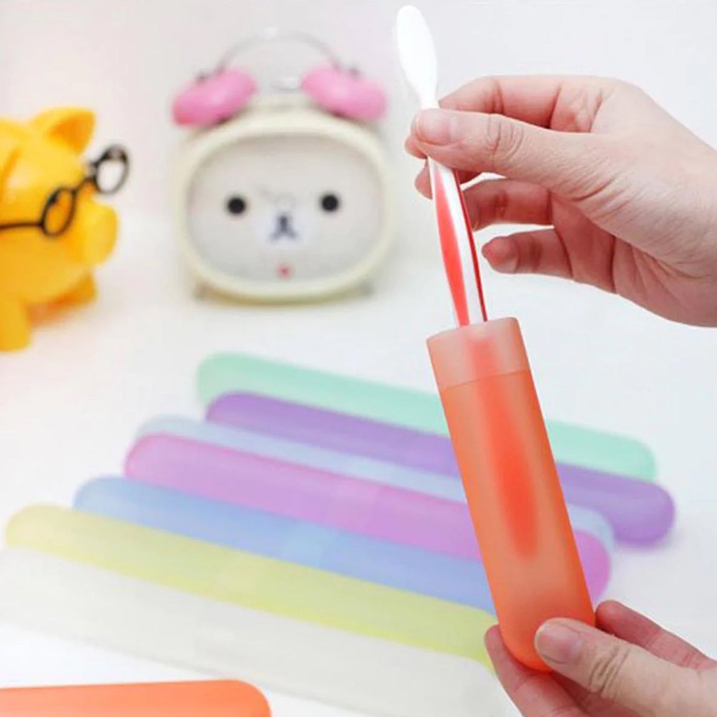 Plastic Toothbrush Cover Set