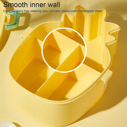 Kids Pineapple Shaped Lunch Box With Spoon-Fork