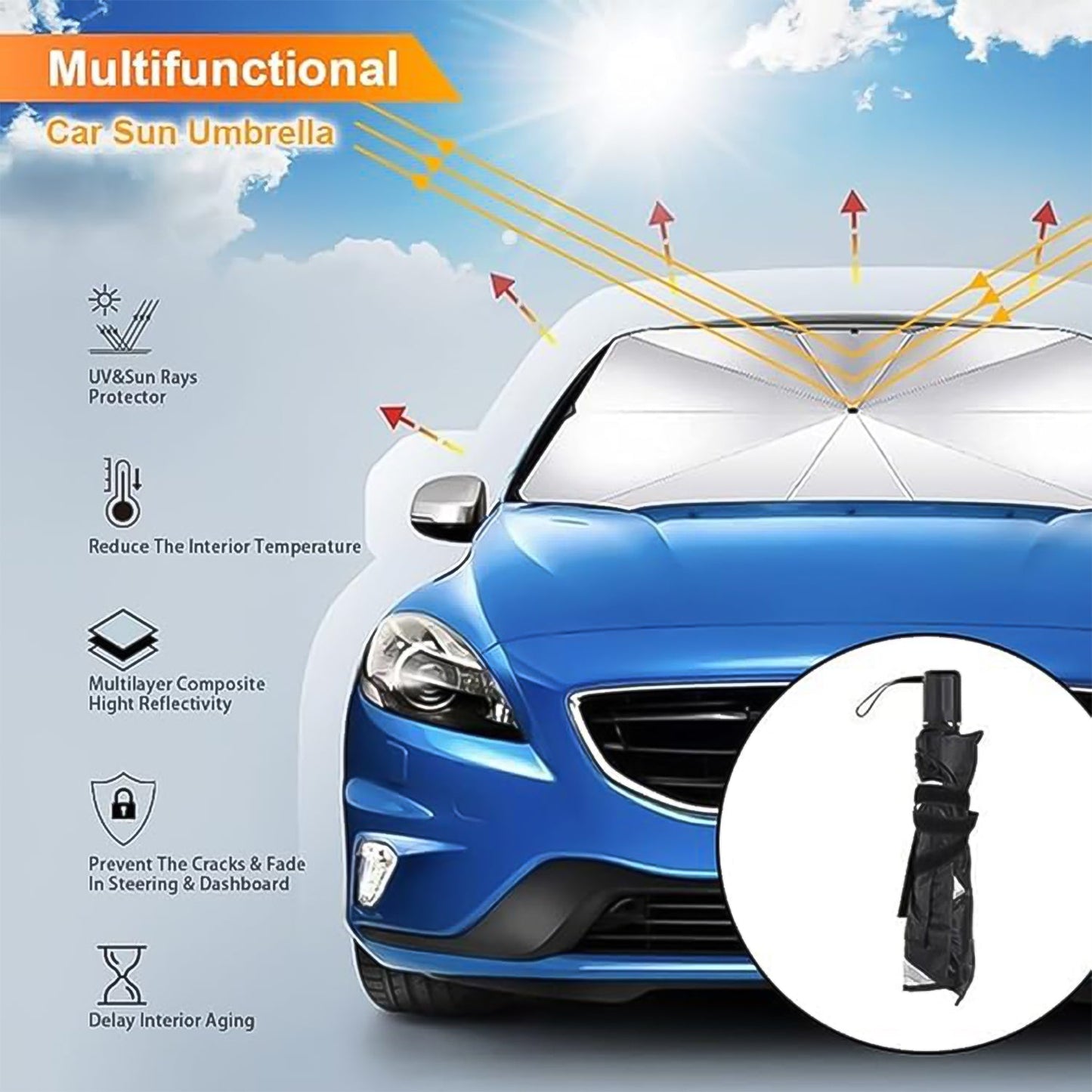 Windshield Umbrella Sunshade