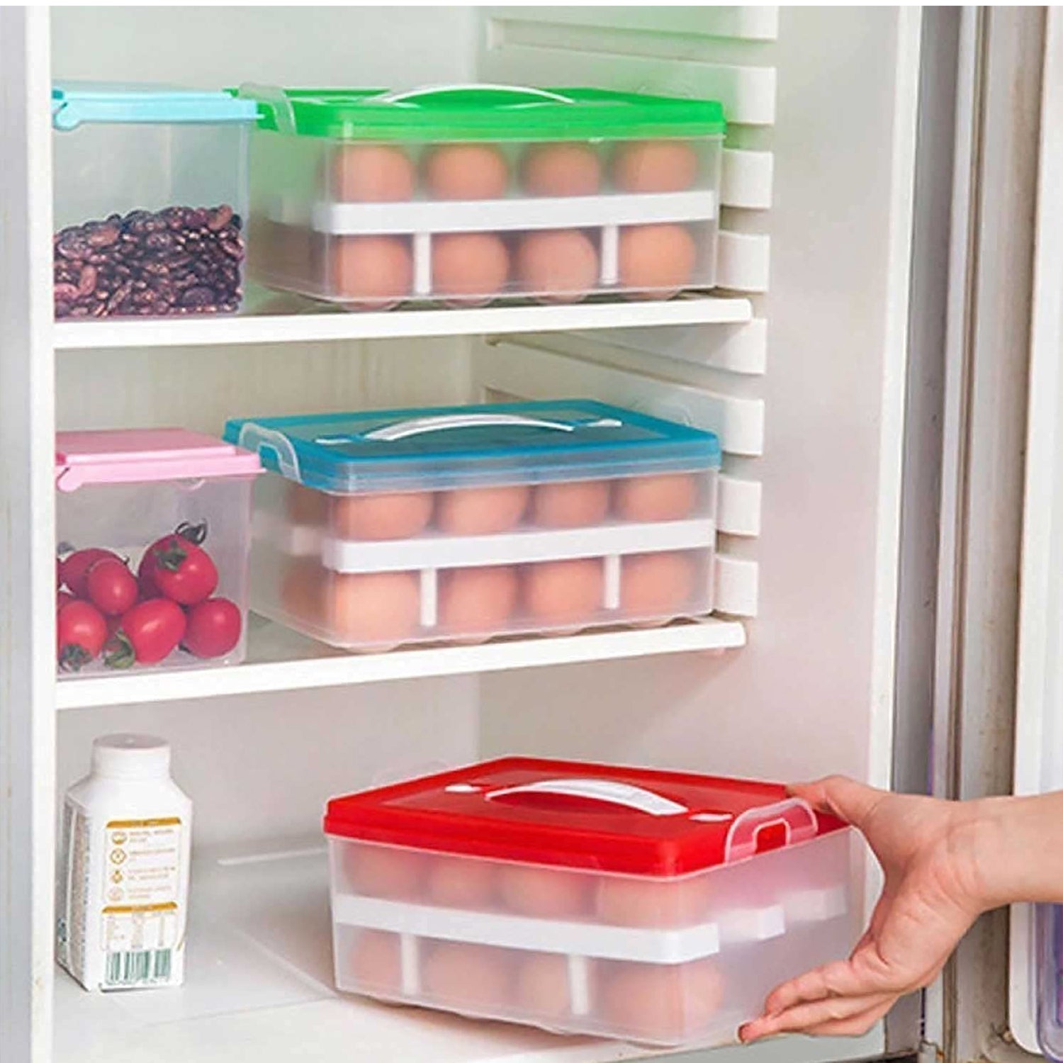 2 layer 32 Grid Egg Tray With Lid