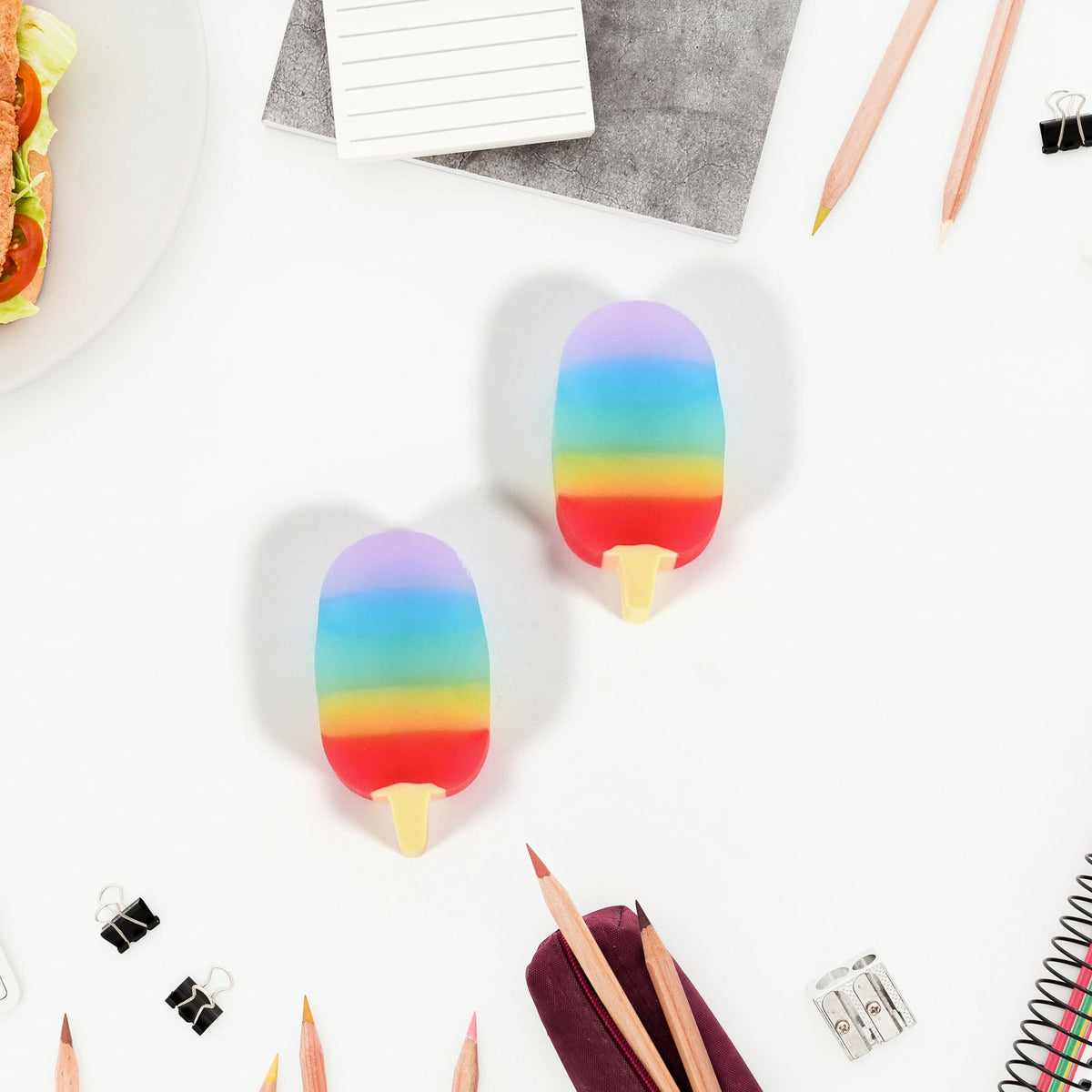 Jelly Popsicle 3D Eraser Set – 2 Pcs