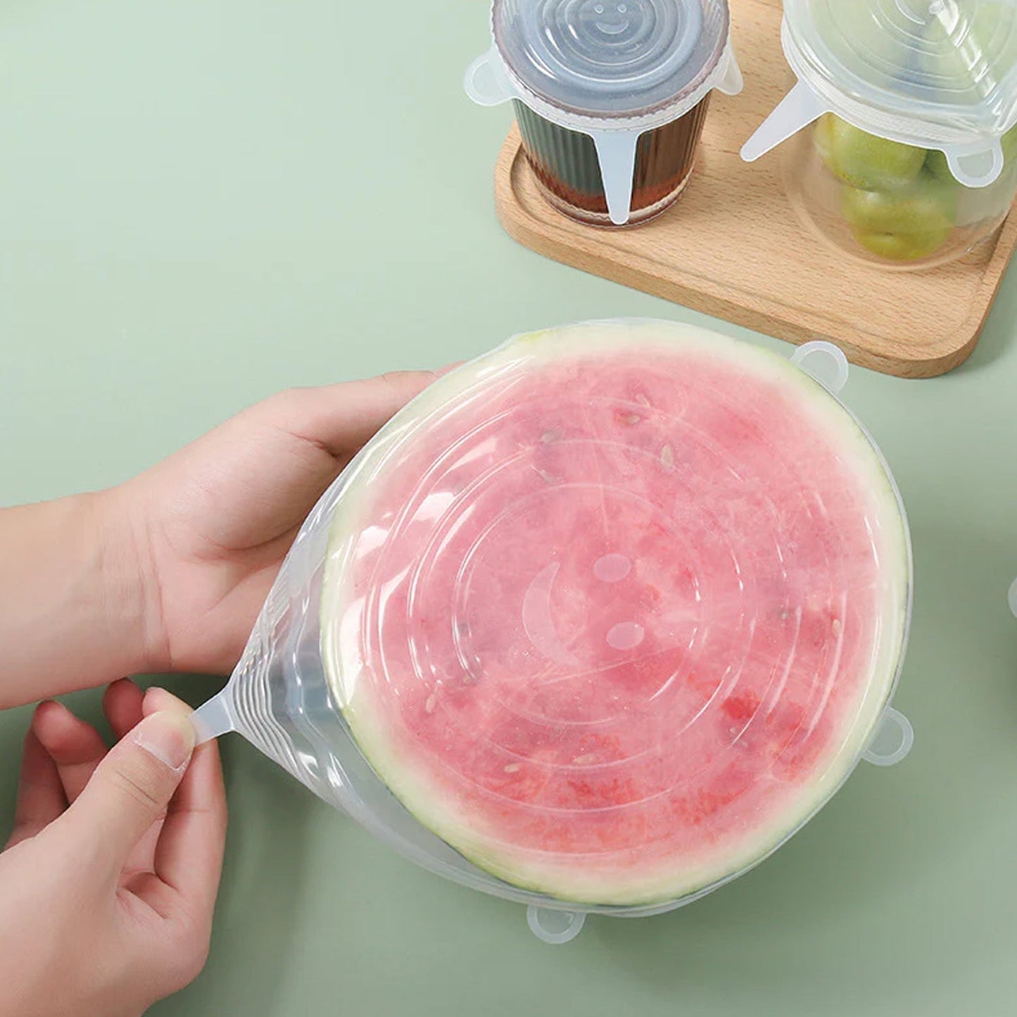 Silicone Food Cover Stretch Lids – 6 Pcs
