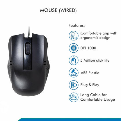 Computer Laptop Wired Optical Mouse