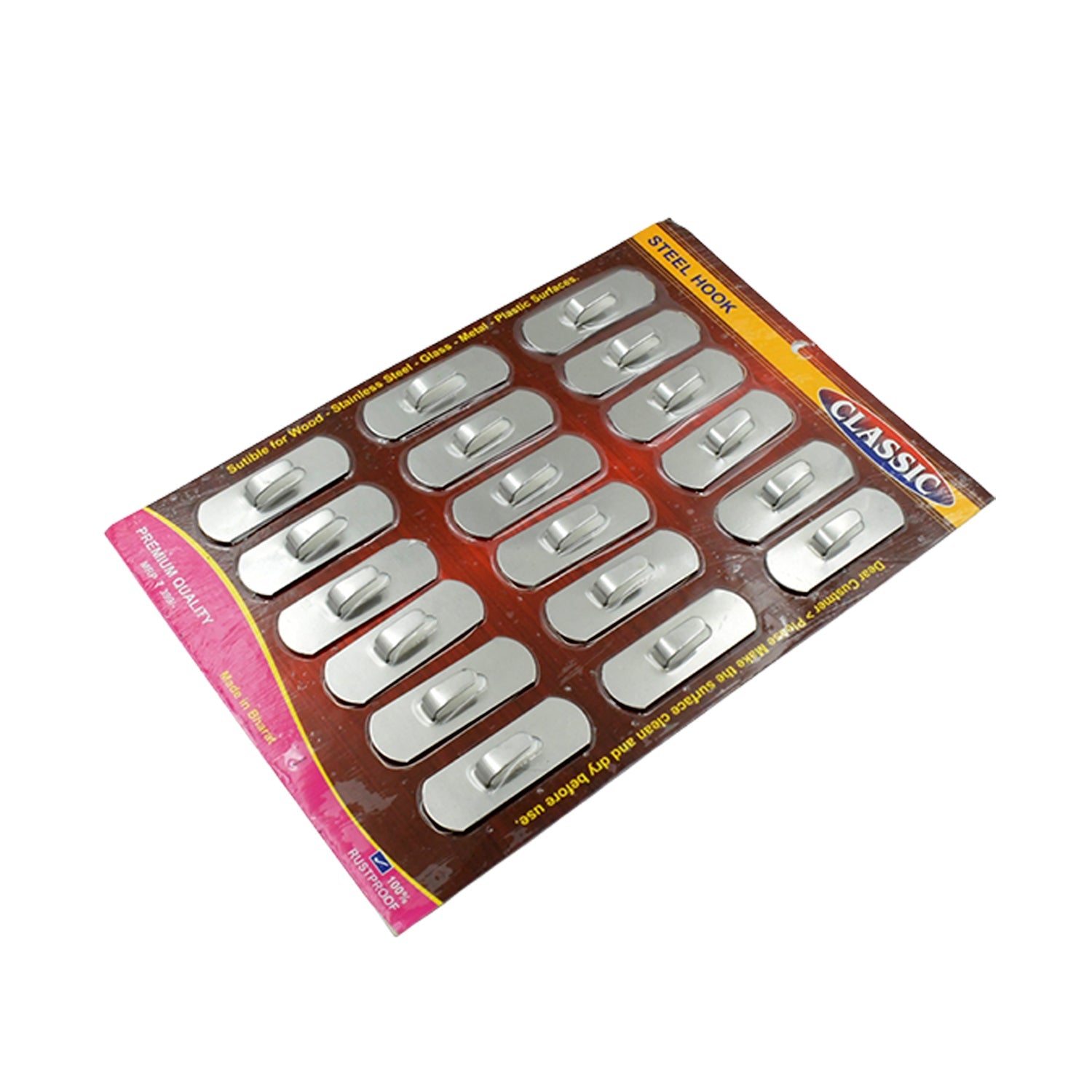 Heavy Duty Wall Hooks (18 Pc Set)