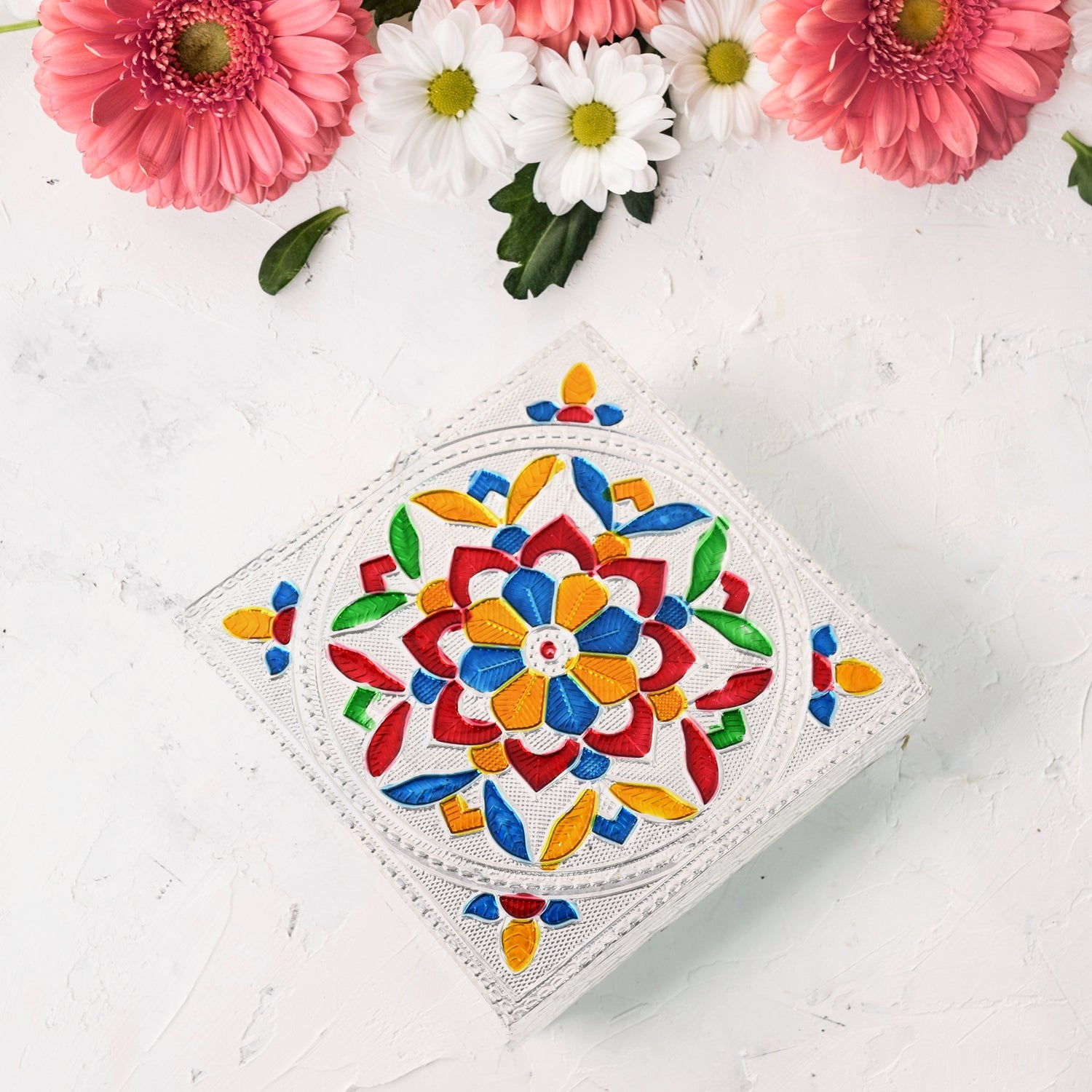 Wooden Meenakari Chowki