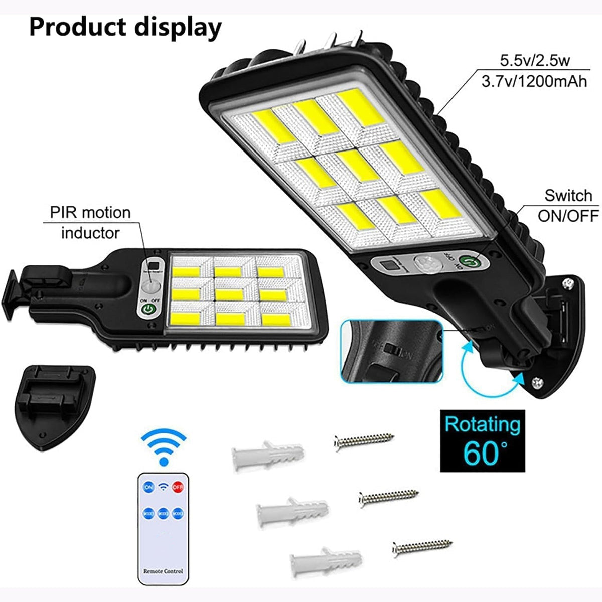 Solar Motion Sensor Street Light