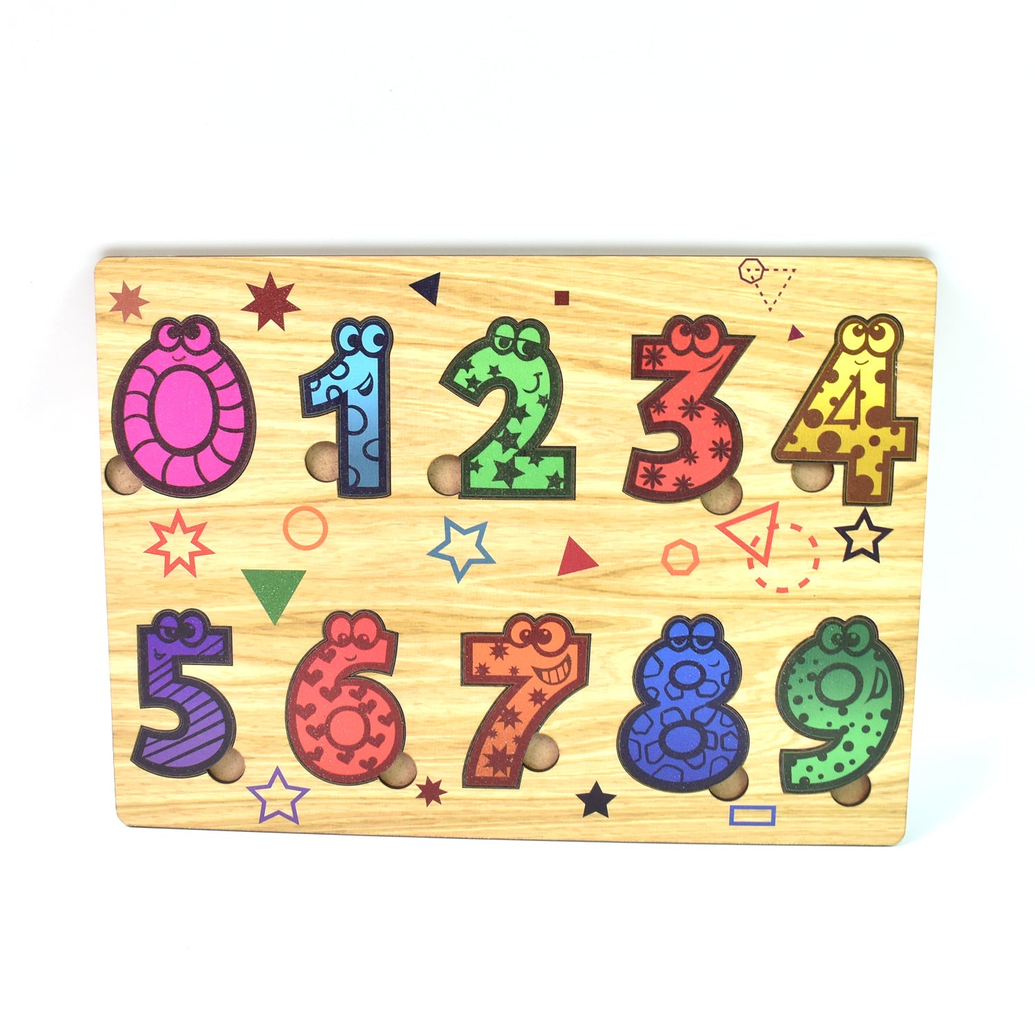 Wooden Number Puzzle Learning Board