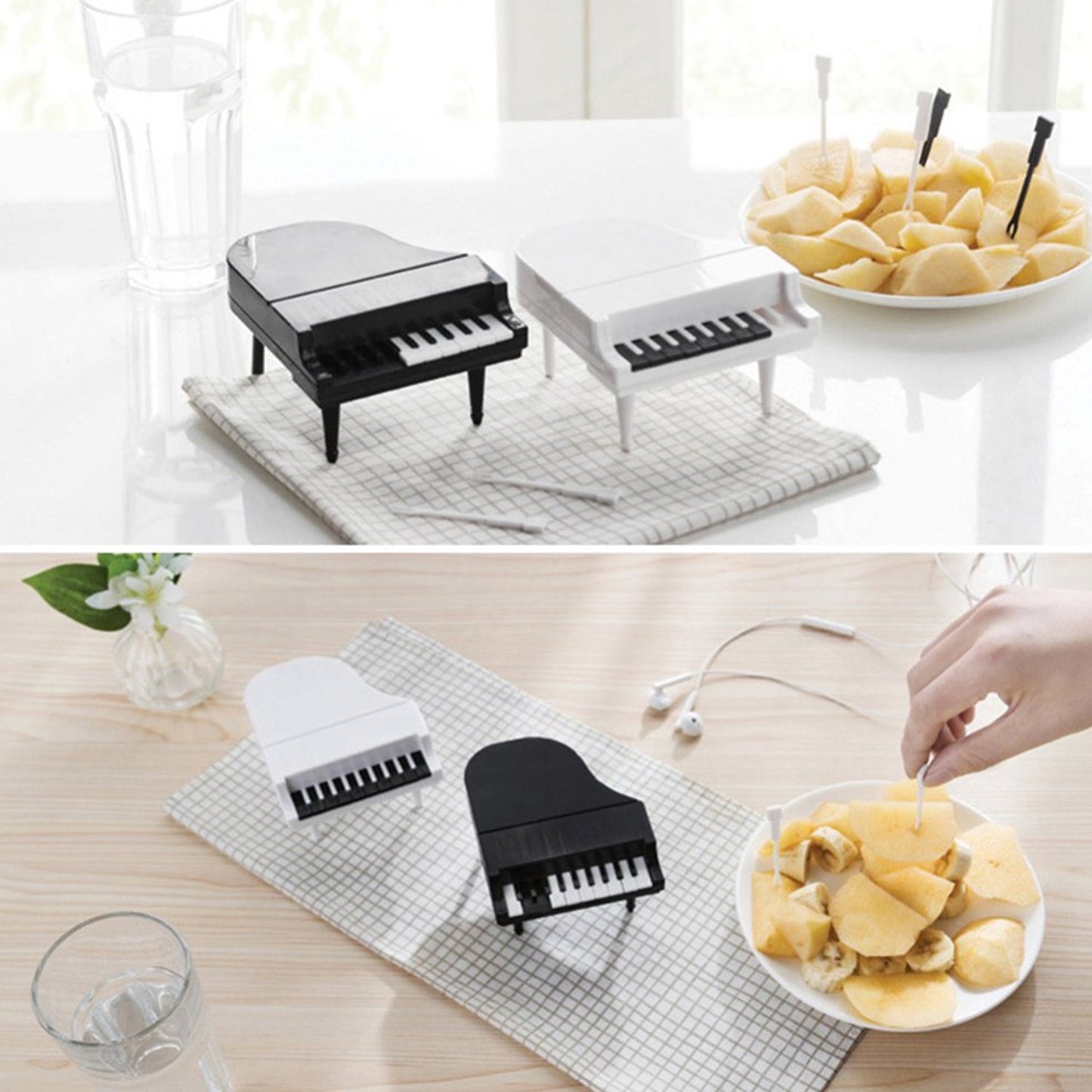 Creative Piano Fruit Forks Set (10pcs)