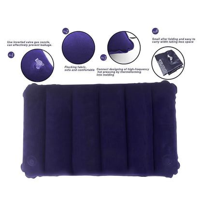 Inflatable Velvet Travel Pillow