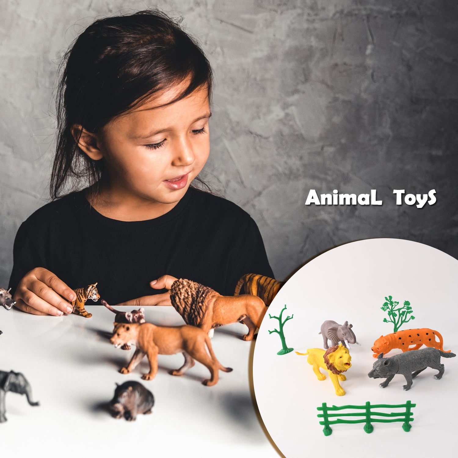 Small Wild Animal Set For Kids (4 pcs)