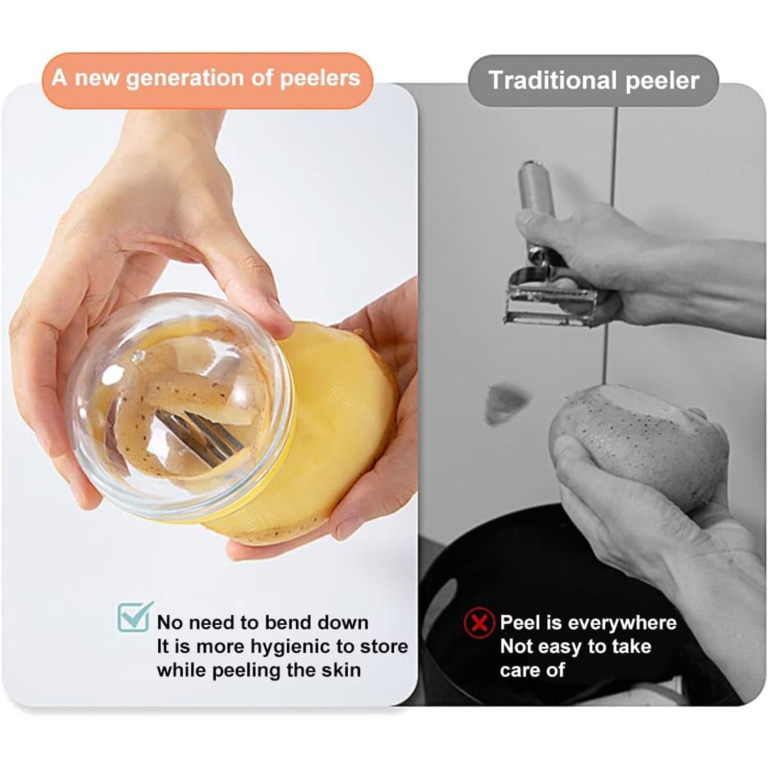 Round Peeler Container