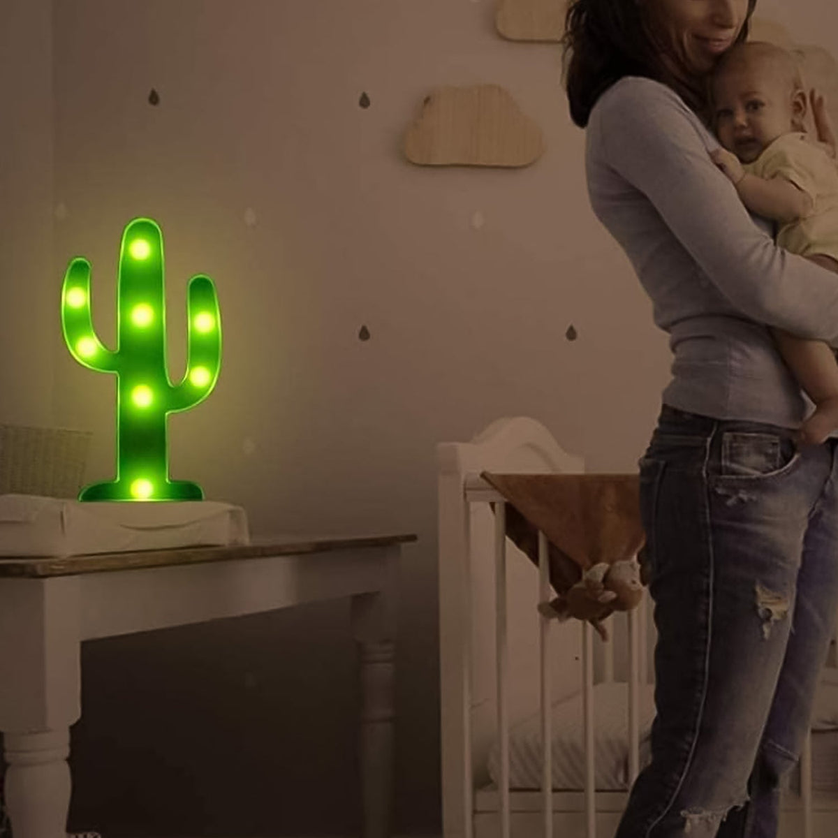 Led Cactus Light Desk Lamp