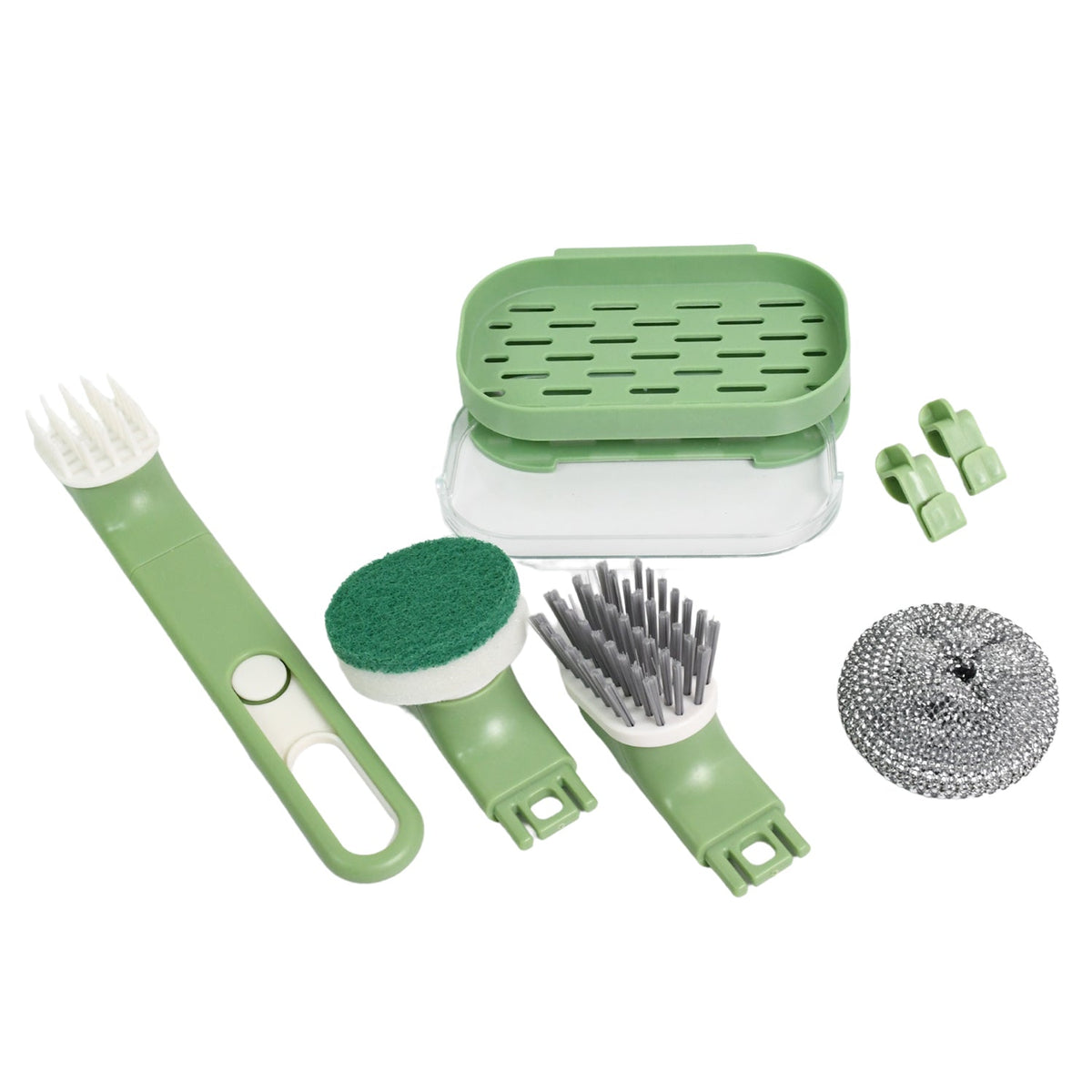 Long-Handle Dish Brush Set