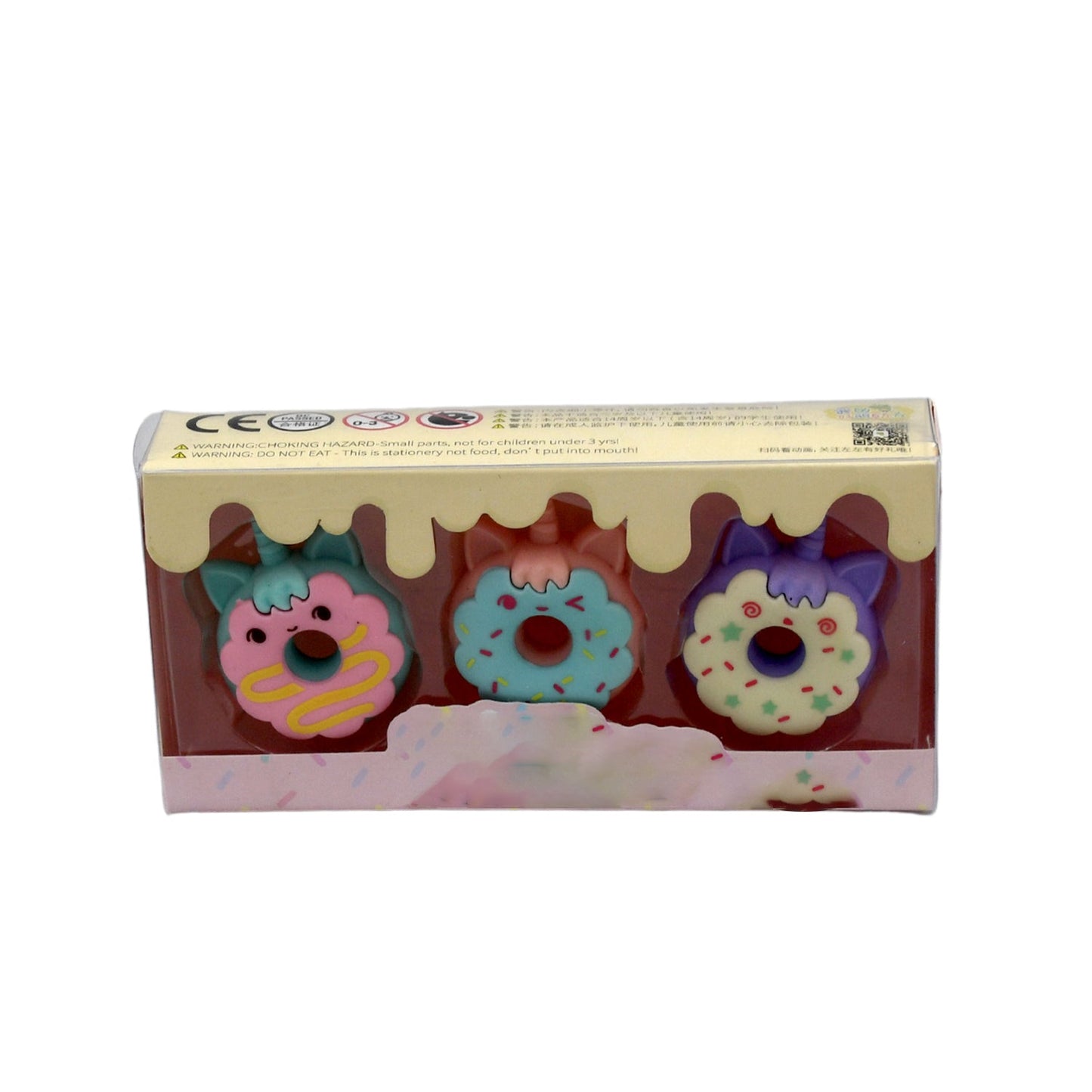 Cartoon Donut Eraser Set