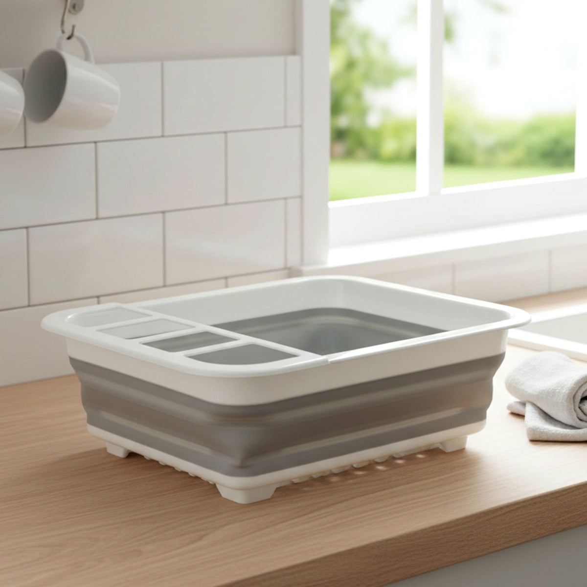 Collapsible Folding Silicone Dish Drying Drainer Rack