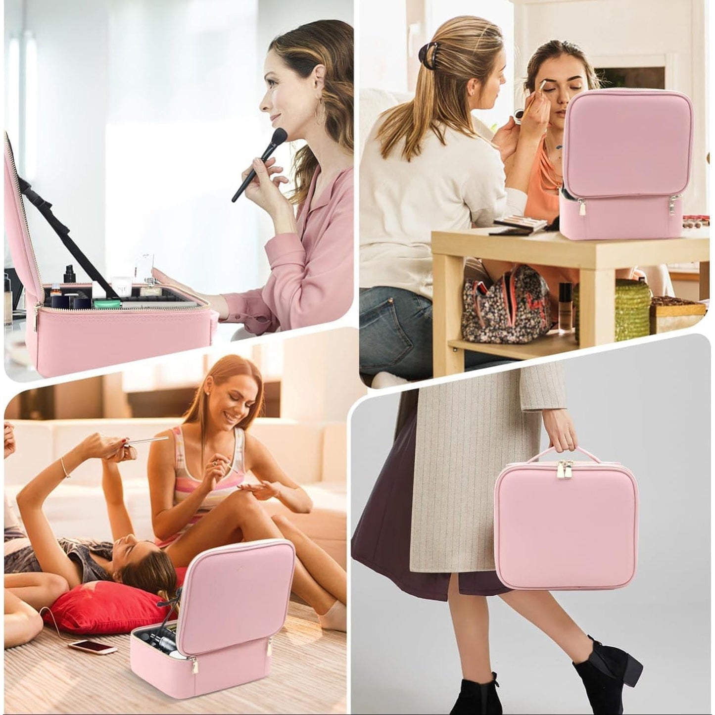 LED Makeup Organizer with Mirror