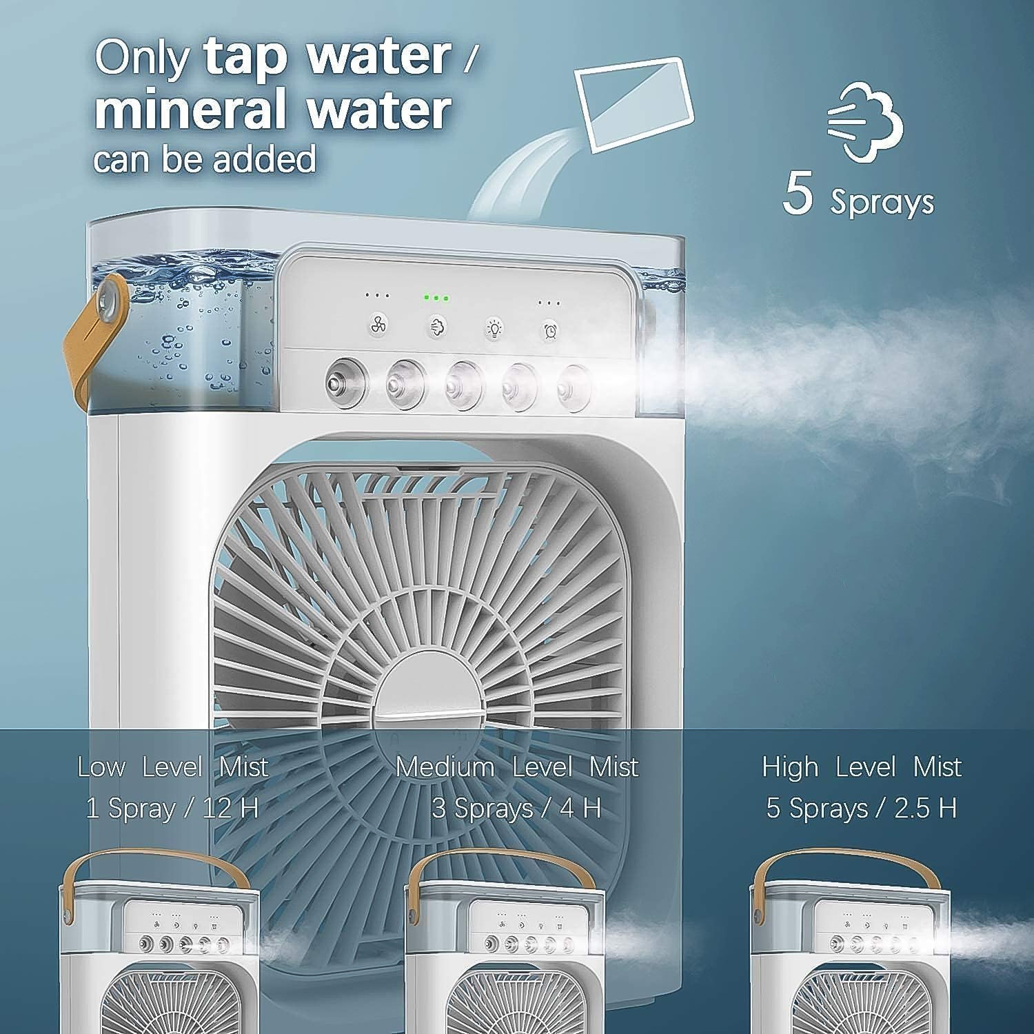 Portable Air Cooler with LED Lights