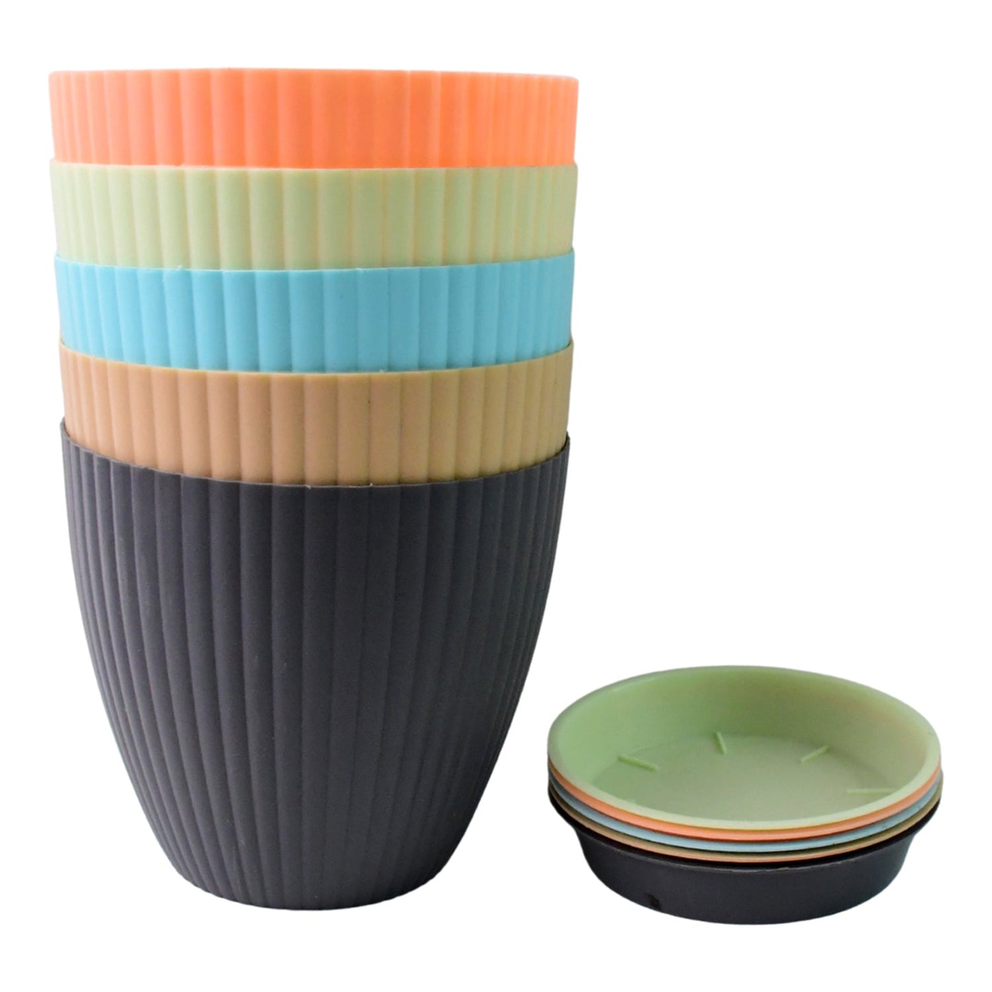 Plastic Flower Pot With Bottom Tray