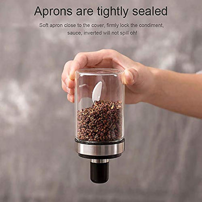Glass Oil Dispenser & Spice Jar Set – 5 Pcs
