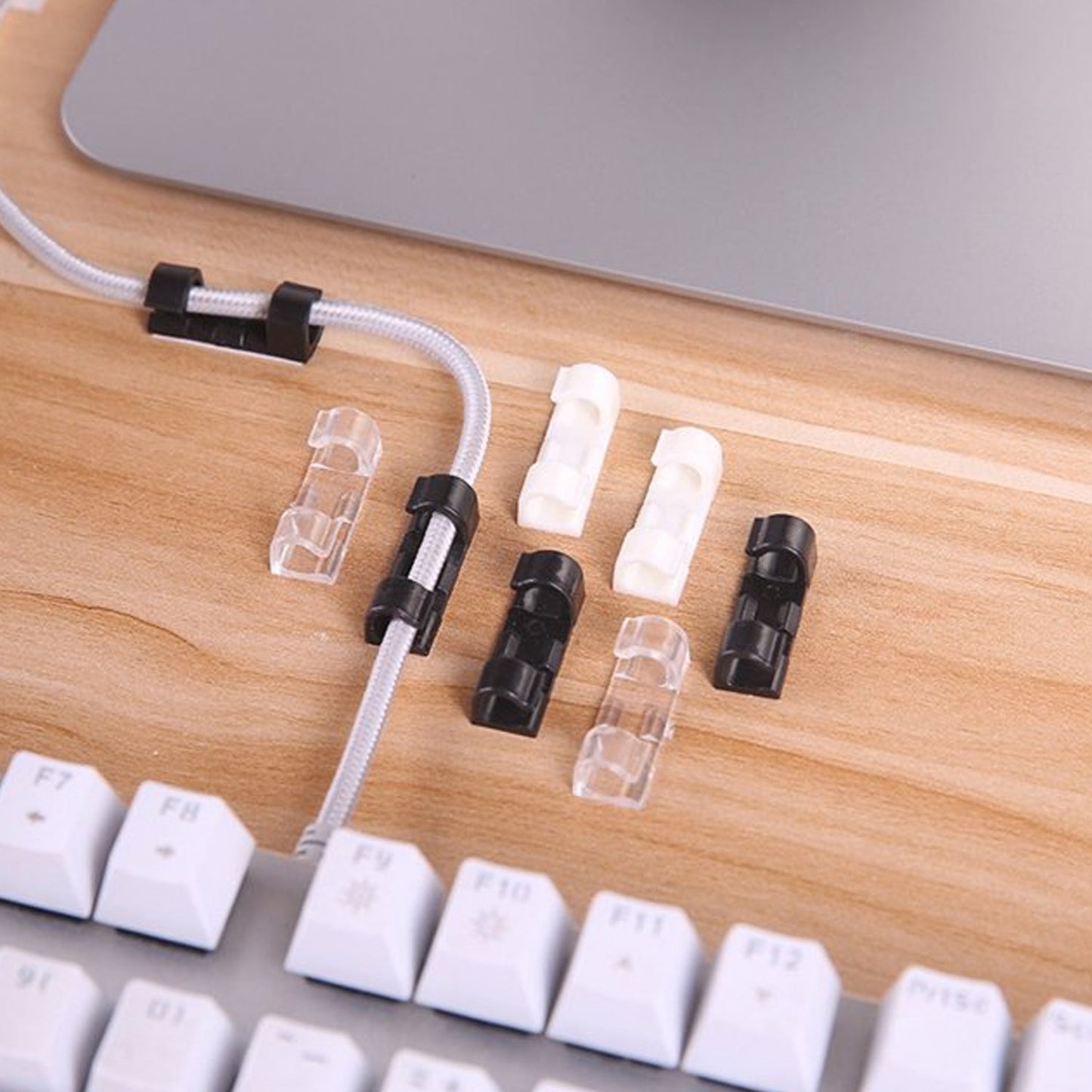 Adhesive Cable Clips – 20 Pcs