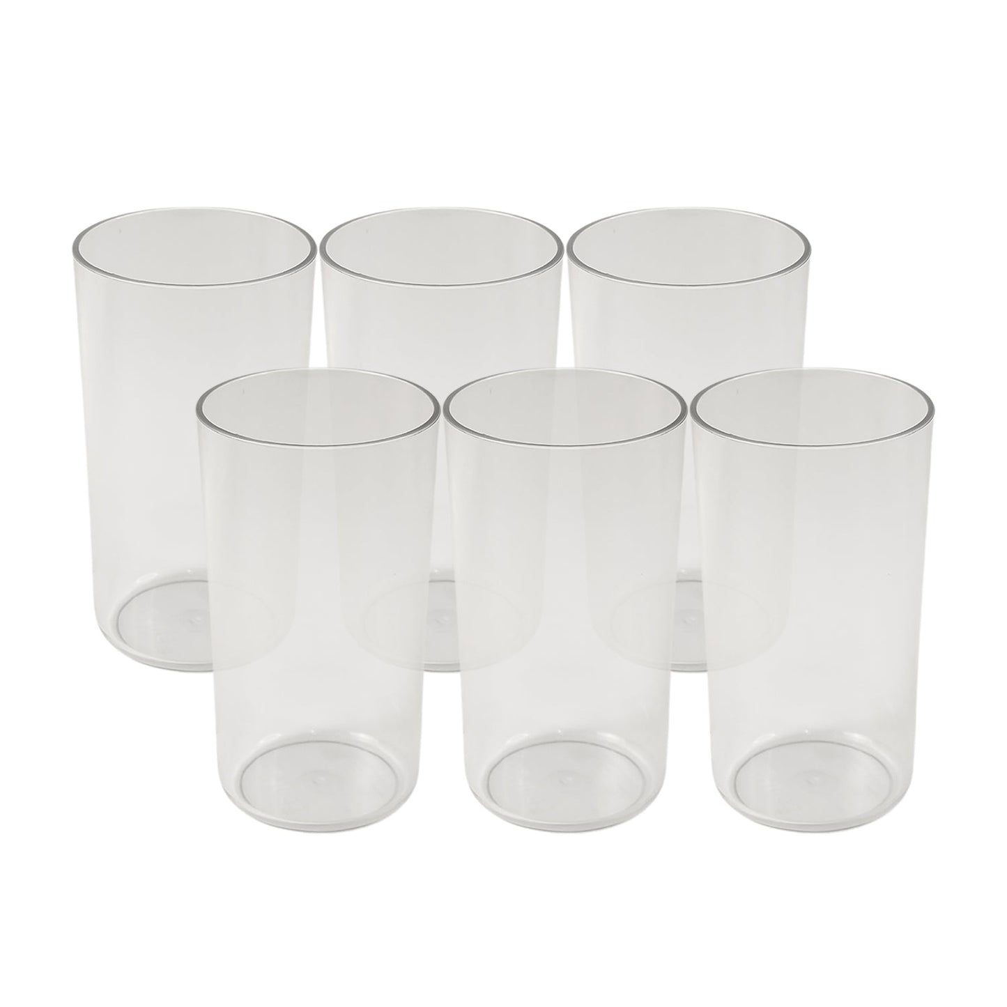 Clear 6-Piece Plastic Tumbler Set