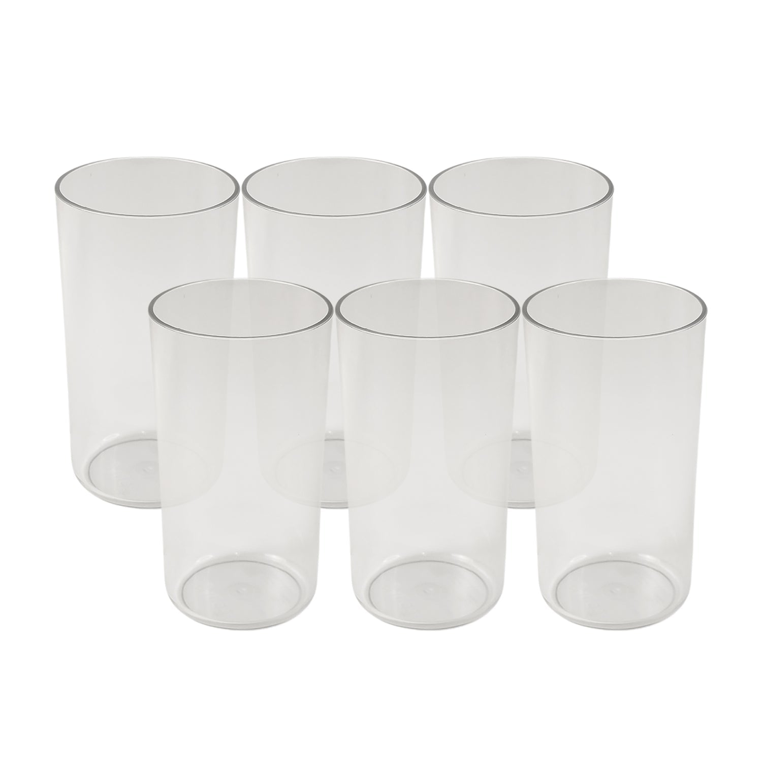 Clear 6-Piece Plastic Tumbler Set