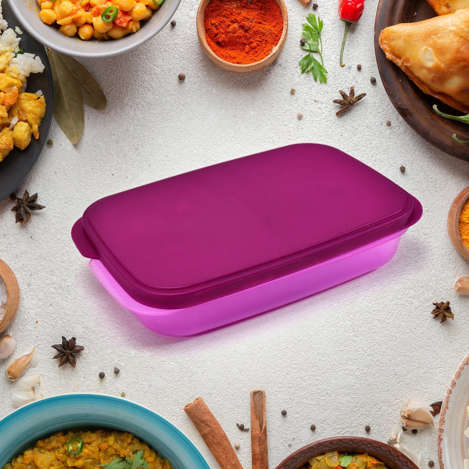 BPA-Free Plastic Lunch Box Set with Spoon