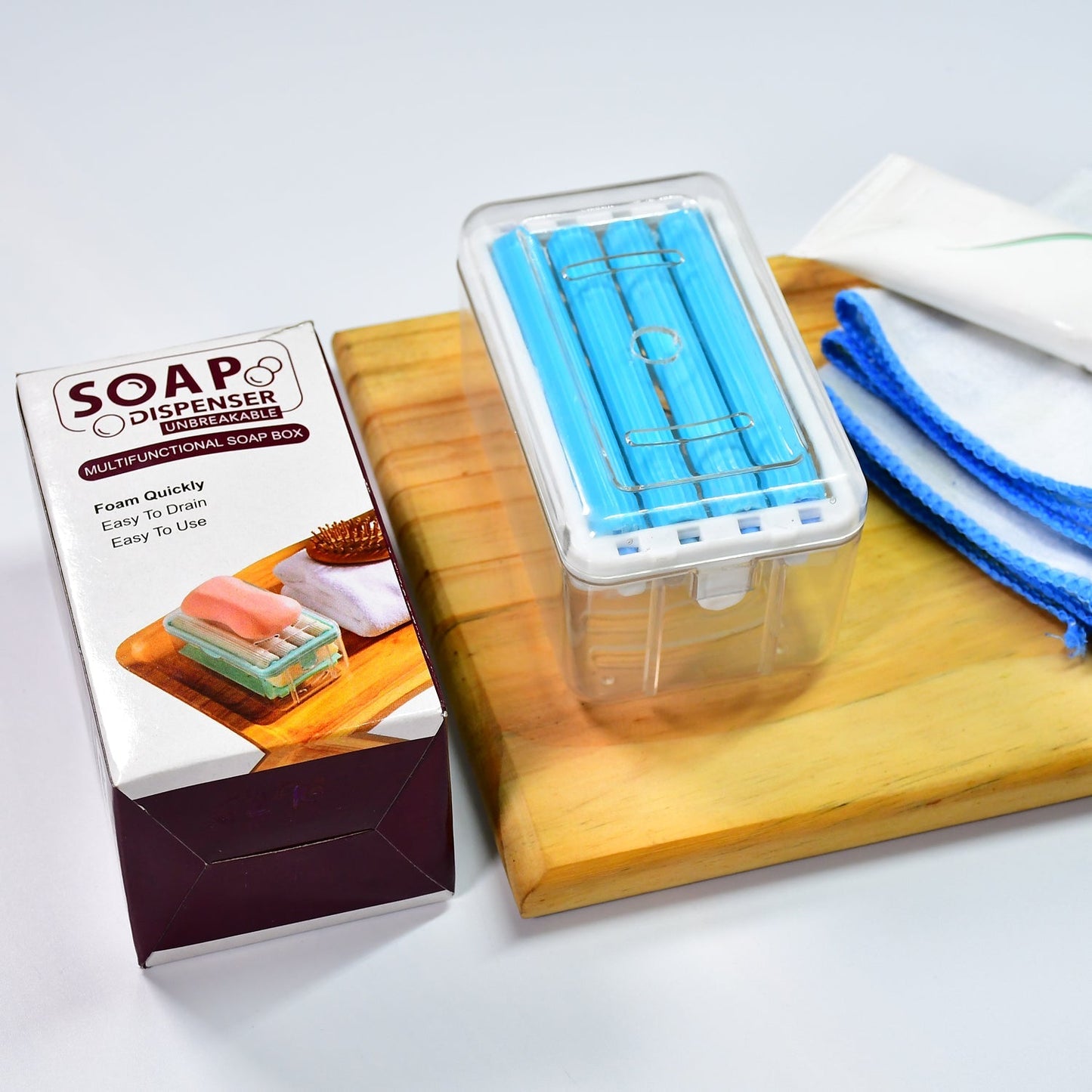 2-in-1 Portable Soap Dish & Dispenser