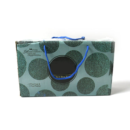 Ceramic Cup Set with Platter
