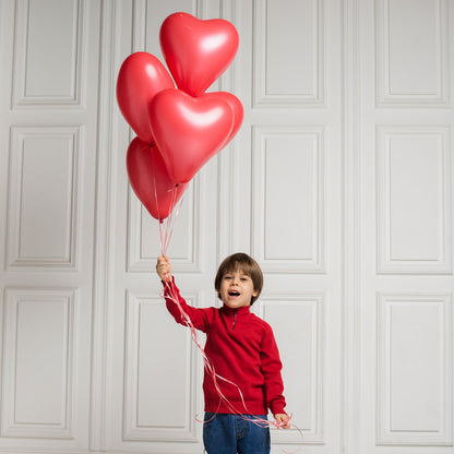 Heart Shaped Rainbow Latex Balloons (20 Pcs Set)